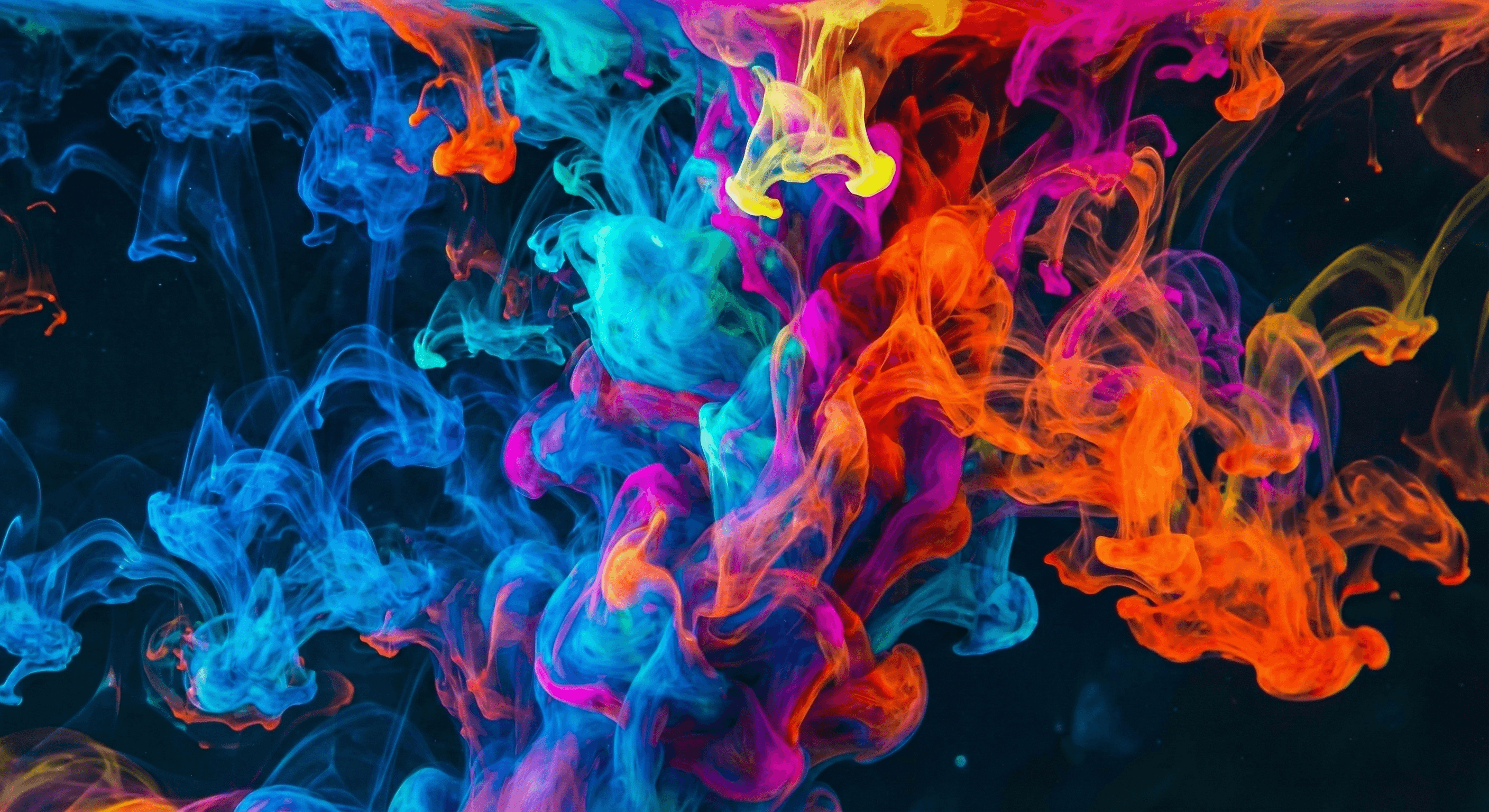 Colorful ink swirls 1